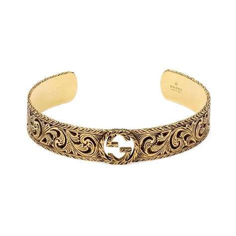 mens gold bracelet gucci|gucci interlocking g bracelet 18k.